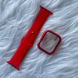 پکیج گارد و بند سیلیکونی اورجینال اپل واچ seri 4,5,6,Se 40m