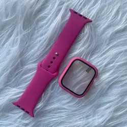 پکیج گارد و بند سیلیکونی اورجینال اپل واچ seri 4,5,6,Se 40m