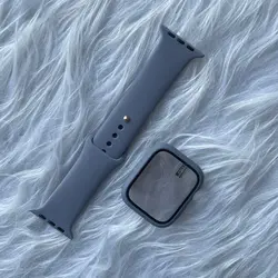 پکیج گارد و بند سیلیکونی اورجینال اپل واچ seri 4,5,6,Se 40m