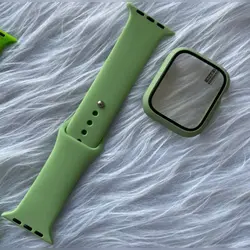 پکیج گارد و بند سیلیکونی اورجینال اپل واچ seri 4,5,6,Se 40m
