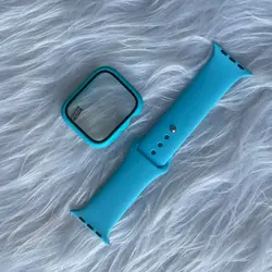 پکیج گارد و بند سیلیکونی اورجینال اپل واچ seri 4,5,6,Se 40m