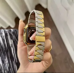 steel bands apple watch carbon bands ‎ بند استیل اپل واچ دو رنگ