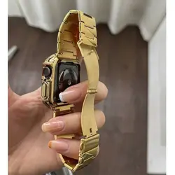 steel bands apple watch carbon bands ‎ بند استیل اپل واچ دو رنگ