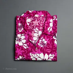 پیراهن هاوایی سرخابی