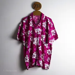 پیراهن هاوایی سرخابی