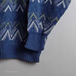 بافت وینتیج آبی طرح دار