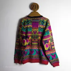 بافت وینتیج رنگارنگ