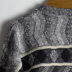 بافت وینتیج طوسی مشکی