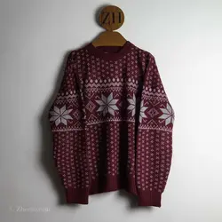 بافت وینتیج زرشکی طوسی