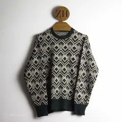 بافت وینتیج سبز طرح دار