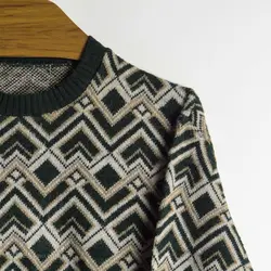 بافت وینتیج سبز طرح دار