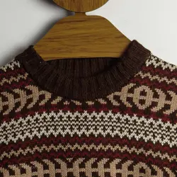 بافت وینتیج قهوه ای طرح دار