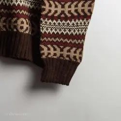 بافت وینتیج قهوه ای طرح دار