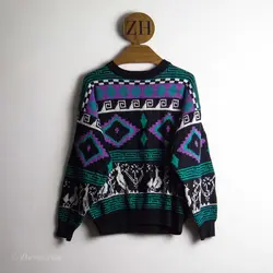 بافت وینتیج چند رنگ طرح‌دار