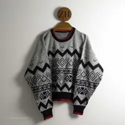 بافت وینتیج طرح‌دار طوسی