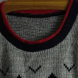 بافت وینتیج طرح‌دار طوسی