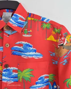 پیراهن هاوایی قرمز