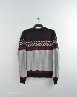 بافت وینتیج زرشکی طوسی