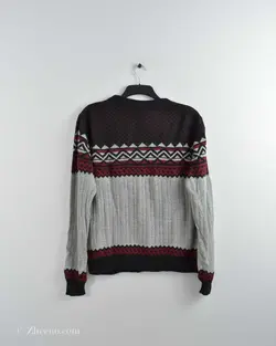 بافت وینتیج زرشکی طوسی