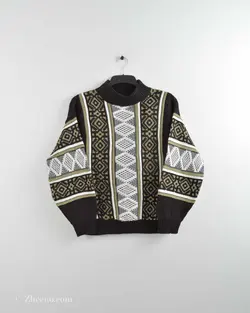 بافت وینتیج طرحدارمشکی