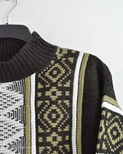 بافت وینتیج طرحدارمشکی