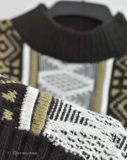 بافت وینتیج طرحدارمشکی