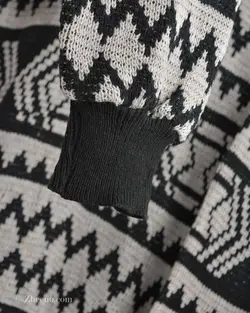 بافت وینتیج مشکی شیری