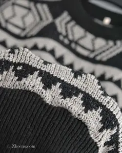 بافت وینتیج مشکی شیری