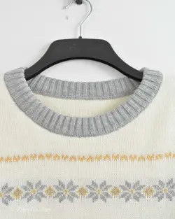 بافت وینتیج طوسی کرم