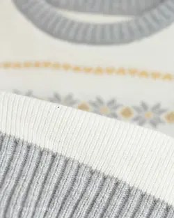 بافت وینتیج طوسی کرم