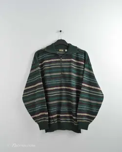 بافت وینتیج نیم زیپ  Leon