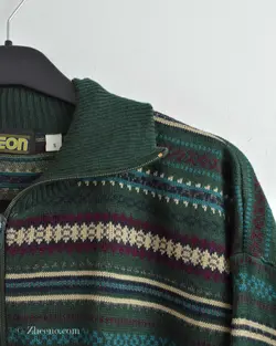 بافت وینتیج نیم زیپ  Leon