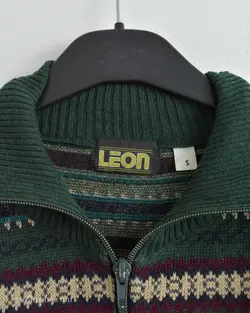 بافت وینتیج نیم زیپ  Leon