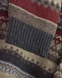 بافت وینتیج دکمه دار زرشکی