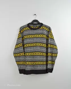 بافت وینتیج زردمشکی