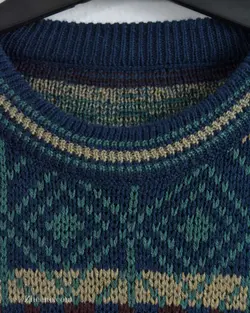 بافت وینتیج سورمه ای زرشکی