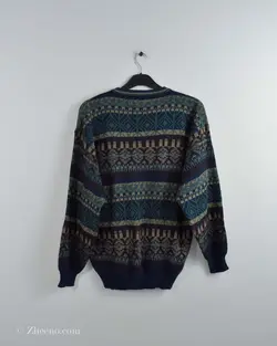 بافت وینتیج سورمه ای زرشکی