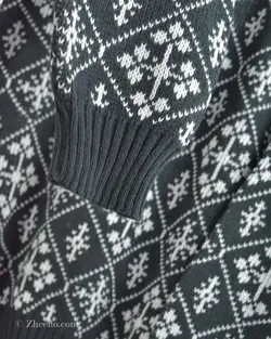 بافت وینتیج دکمه دار خاکستری