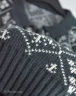 بافت وینتیج دکمه دار خاکستری