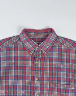 پیراهن پشمی چهارخانه قرمز