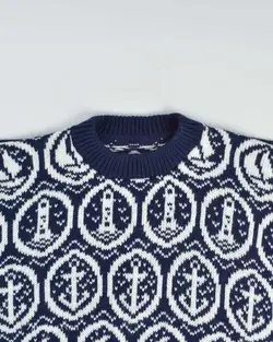 بافت وینتیج سورمه ای و سفید