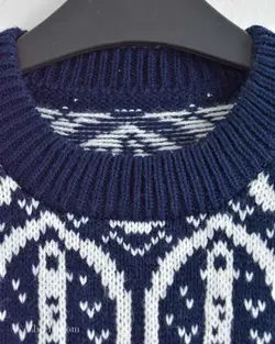 بافت وینتیج سورمه ای و سفید