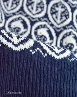 بافت وینتیج سورمه ای و سفید