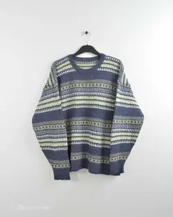 بافت وینتیج آبی نفتی