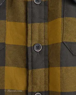 پیراهن پشمی داخل خز Tailor Vintage خردلی طرح 2