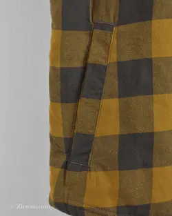 پیراهن پشمی داخل خز Tailor Vintage خردلی طرح 2