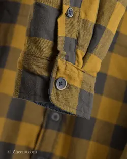 پیراهن پشمی داخل خز Tailor Vintage خردلی طرح 2