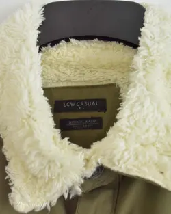 پیراهن پشمی داخل خز LC Waikiki زیتونی