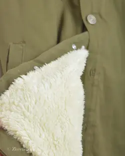 پیراهن پشمی داخل خز LC Waikiki زیتونی