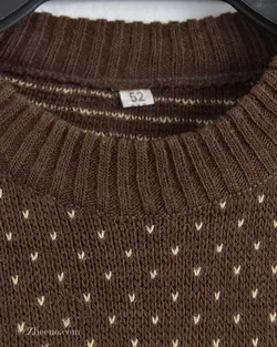 بافت وینتیج  قهوه ای طرح دار